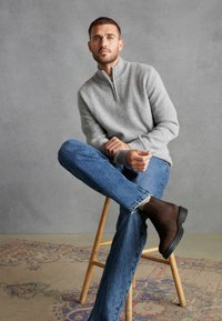 Next ZIP NECK - Pulóver - light grey
