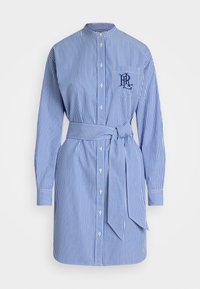 Lauren Ralph Lauren Petite KINLEY STRIPED BELTED BROADCLOTH SHIRTDRESS - Košilové šaty - blue/white