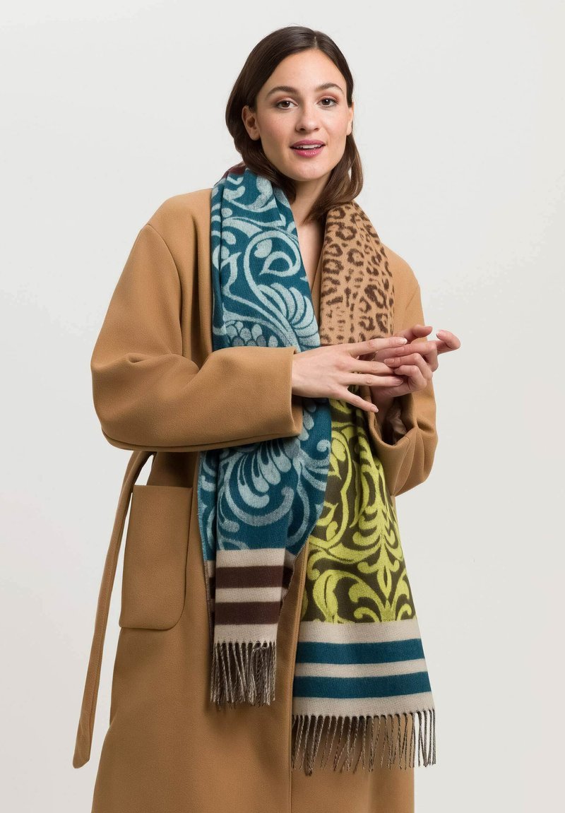 FRAAS PAISLEY LEO CASHMINK - MADE IN GERMANY - Sciarpa - petrol