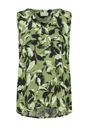 Kaffe KAFFE KAAMBER TOP PRINTED - Blůza - green blurry leafs