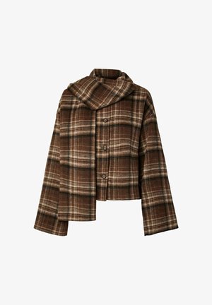 Pieces, JACKET PCAMALIA SHORT - Veste mi-saison - fondue fudge