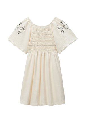 MANCHES BRODÉES  - Robe de jour - amaretti