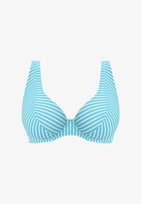 Geselecteerd, stripe turquoise