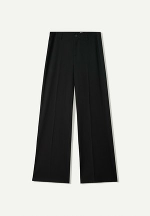 Bershka WIDE - Pantalon classique - black