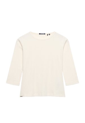 Superdry & Co, SUPERDRY ATHLETIC ESSENTIALS POINTELLE HALF SLEEVE TOP.. - Langærmet T-shirt - desert bone off white