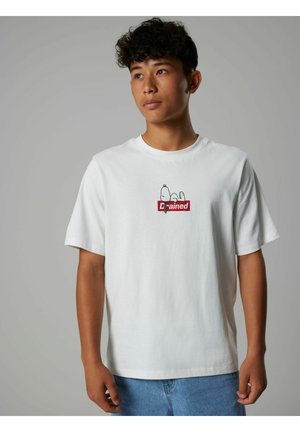 LMTD, T-SHIRT SNOOPY LOOSE FIT UNISEX - T-Shirt print - white alyssum