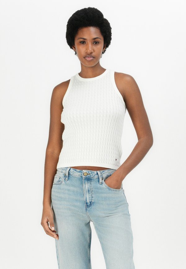 CABLE SLIM - Jumper - ivory silk3