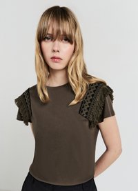 Calliope PASSAMANERIA  - T-shirt con stampa - verde militare scuro