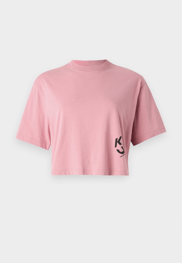CROPPED MONOGRAM TEE - Basic T-shirt - foxglove3