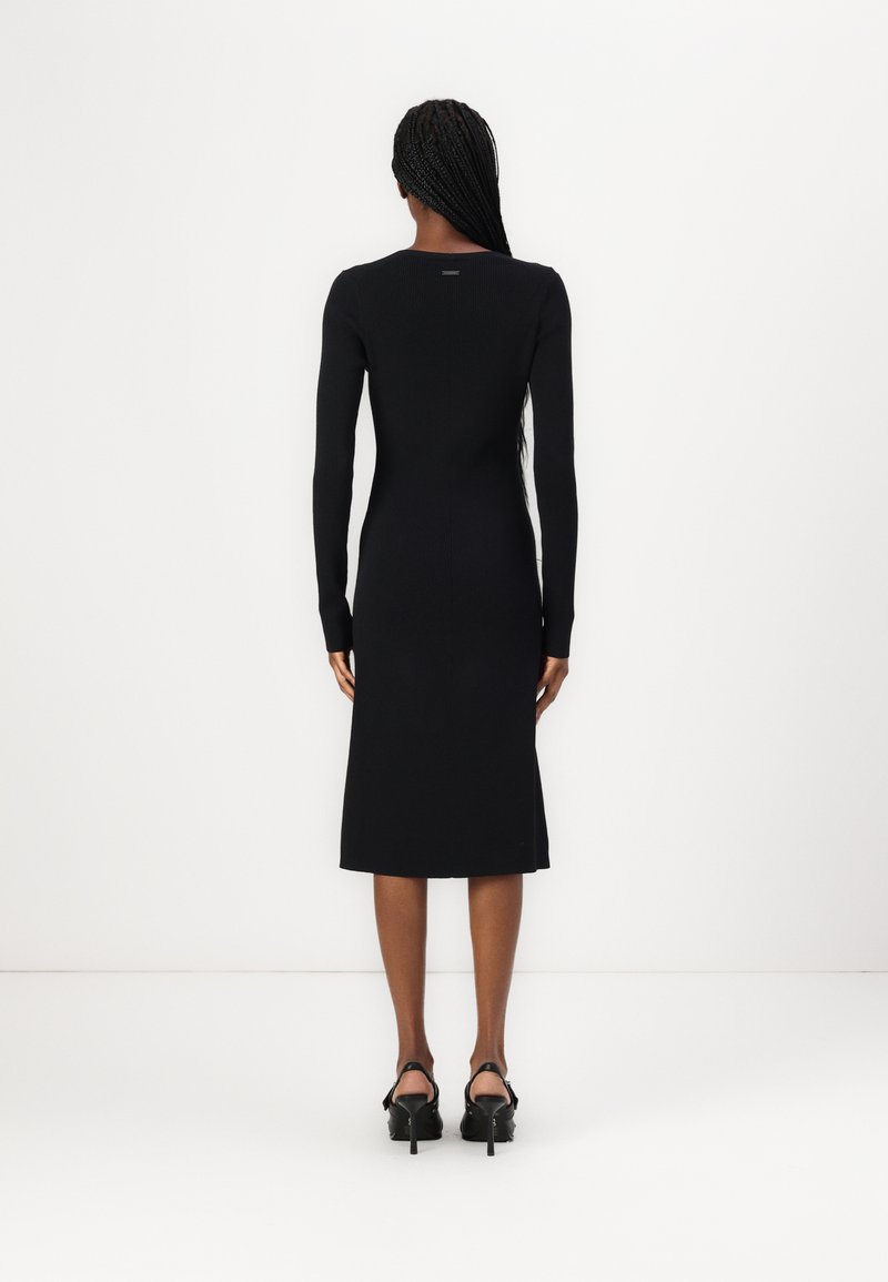Calvin Klein ICONIC SWEATER DRESS - Jumper dress - black - Zalando.ie