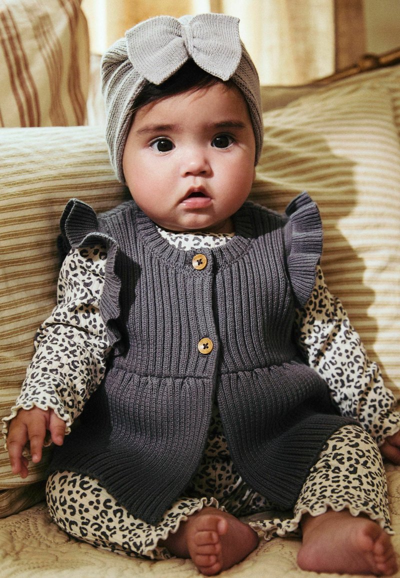 Next REGULAR FIT SET 3 PIECE - Leggings - grey leopard print