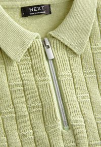 Next SLEEVE ZIP NECK REGULAR FIT - Polosärk - lime green