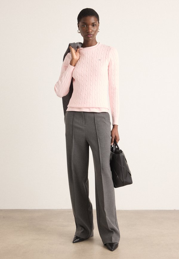 CABLE C NECK - Jumper - salmon3