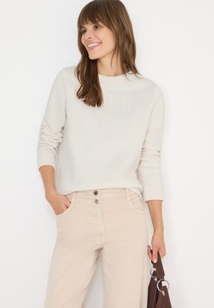 MIT STICKEREI - Sweatshirt - grau