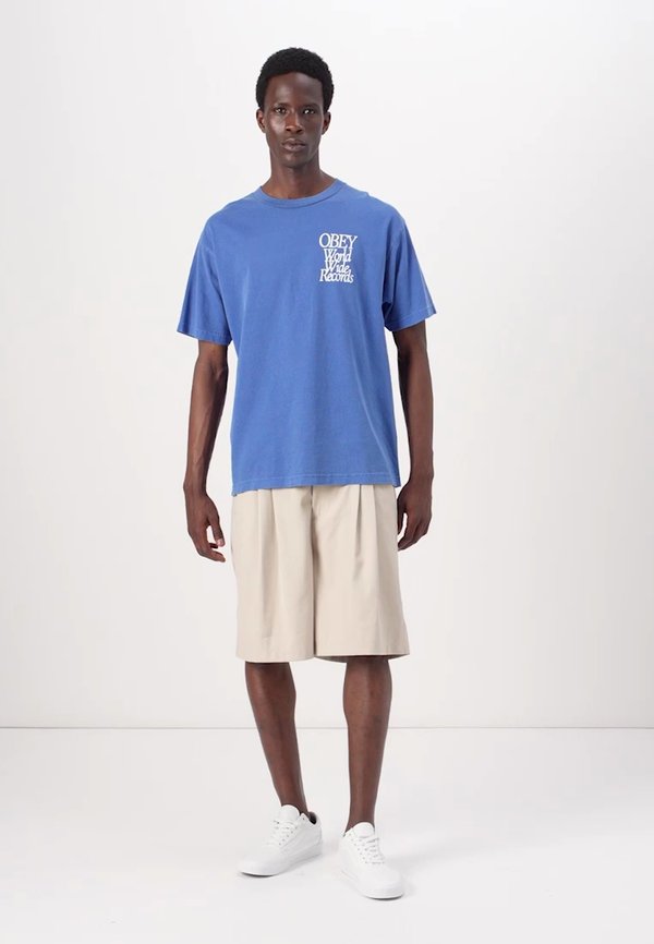 WORLDWIDE RECORDS UNISEX - Print T-shirt - electric indigo2