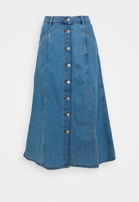Gonna Jeans Mini Donna, Bodycon In Denim Con Pizzo Ed Elastan, Casual Clubwear, Senza Etichette - Foto 2