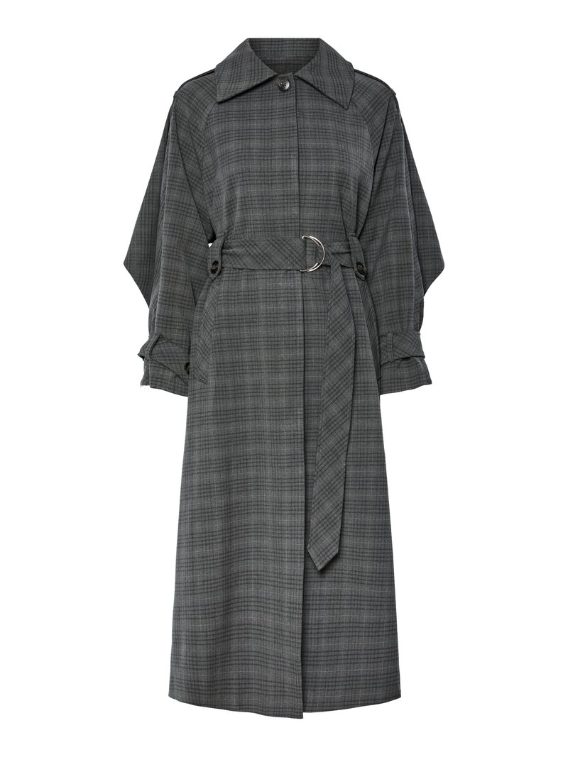 YAS Mantel donkergrijs gemêleerd YAS Mantel donkergrijs gemêleerd