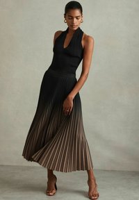 Reiss Maxisukňa - black taupe