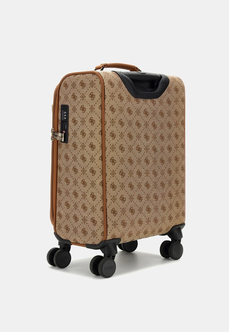 Valise Cabine Guess Monogramme Beige – Taille Cabine – Neuve Sous Emballage