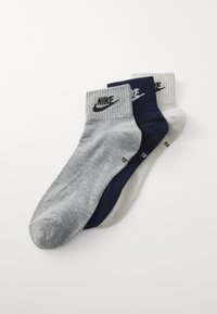 EVERYDAY ESSENTIAL ANKLE UNISEX 3 PACK - Chaussettes - light bone/carbon heather/midnight navy
