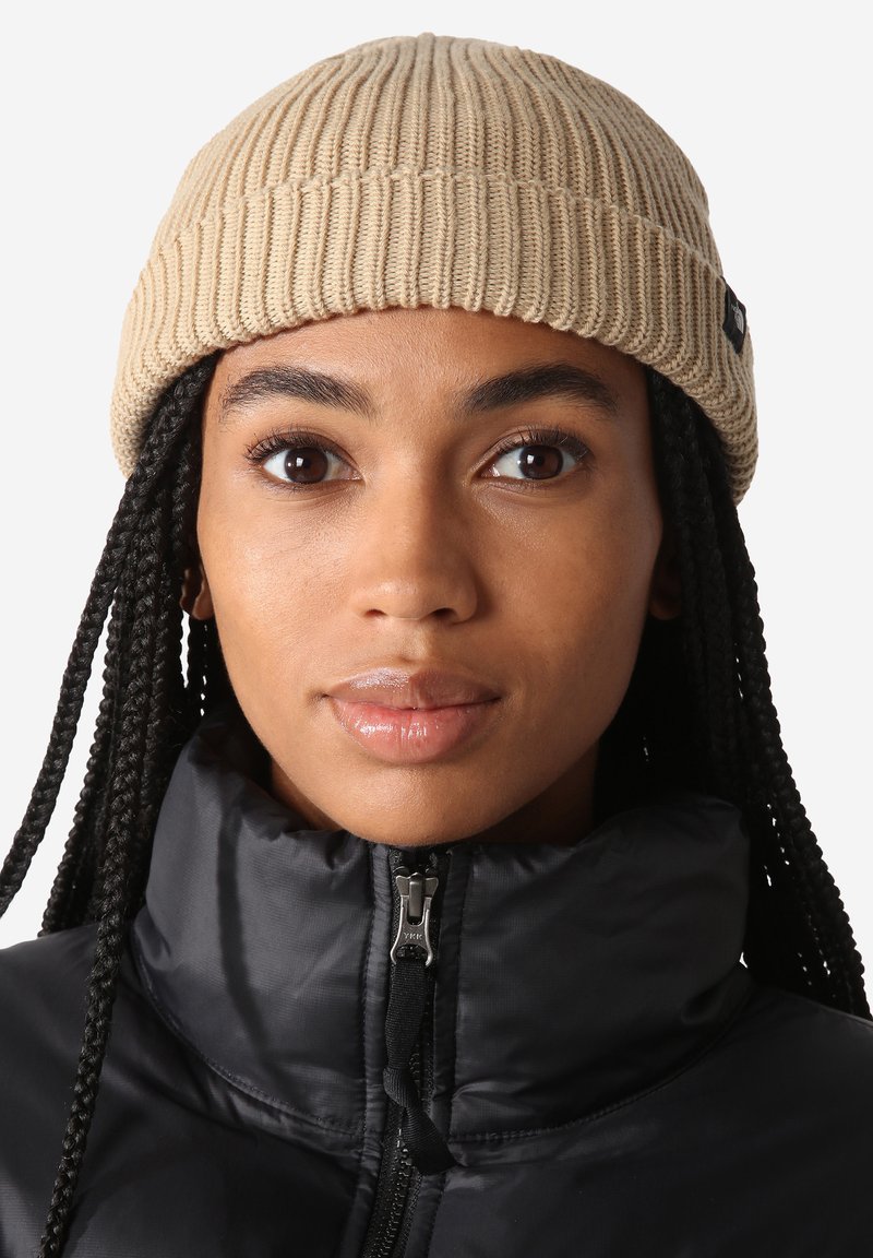 The North Face - FISHERMAN BEANIE UNISEX - Pletena kapa - khaki stone, Povečajte