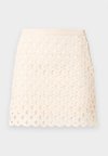 MINI JUPE AVEC PERLES - Минипола - ecru