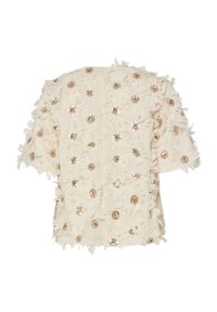 YAS YASABELONE V NECK - T-shirt print - beige