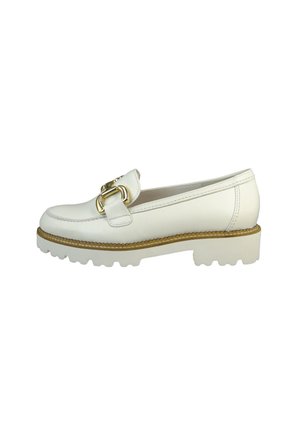 DAMEN  HALBSCHUHE LOAFER 45.246 WEISS 20 LATTE LEDER - Mocasines - latte