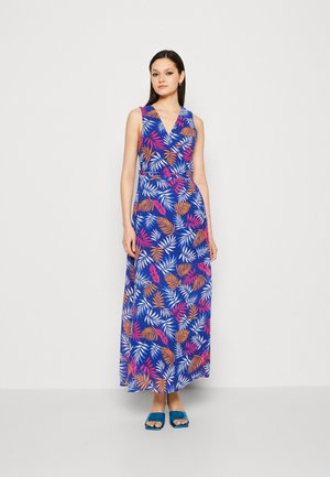 VILA VIURA WRAP DRESS - Maksikleit - mazarine blue/multi