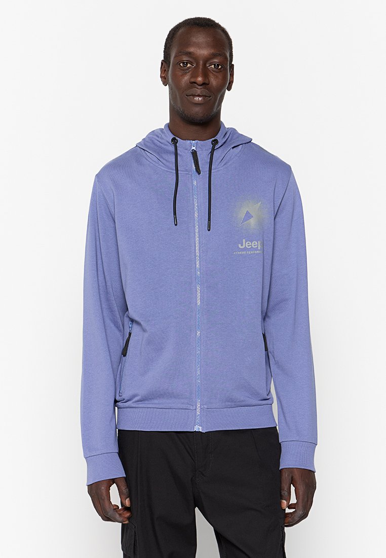 Jeep Sweater met rits lichtblauw