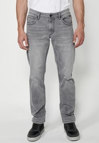 Koroshi STRETCH REGULAR FIT - Džinsi ar taisnām starām - gris