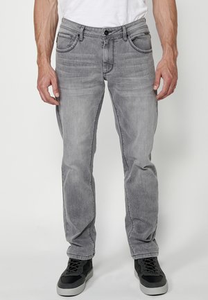 STRETCH REGULAR FIT - Džinsi ar taisnām starām - gris