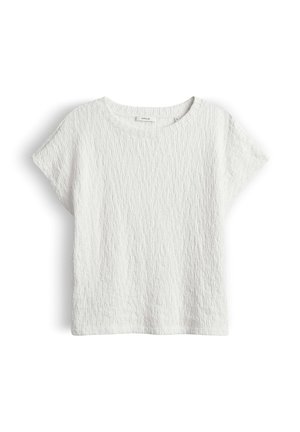 OPUS, RELAXED FIT CRINKLE LOOK - T-shirt basic - milk