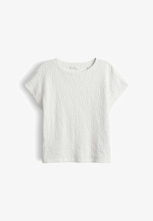 OPUS, RELAXED FIT CRINKLE LOOK - T-shirt basic - milk