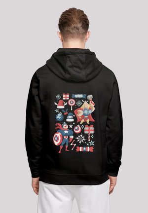 MARVEL THOR UND CAPTAIN AMERICA LEBKUCHEN CHRISTMAS WEIHNACHTEN - Hoodie - black