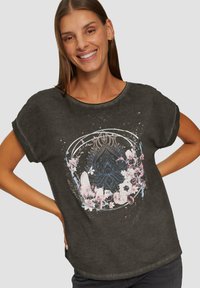 QS GEWASSEN OP DE VOORKANT - T-shirt print - anthrazit