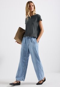 Street One LOOK MIT WORDING - Print T-shirt - granite grey