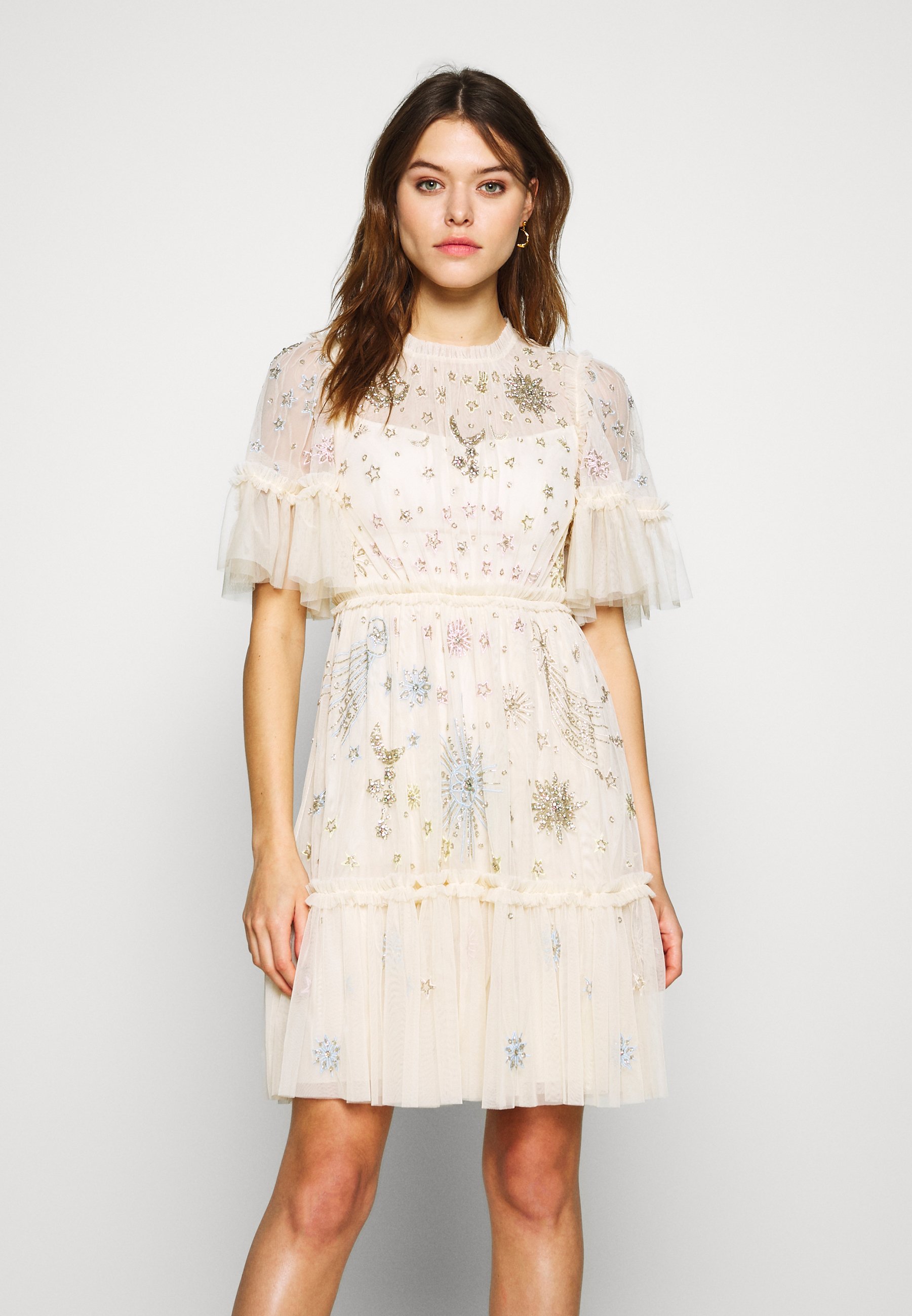 Needle & Thread ETHER MINI DRESS Cocktailkjole champagne Needle & Thread ETHER MINI DRESS - Cocktailkjole - midnight