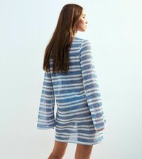 New Look STRIPED CROCHET  - Strandaccessoire - blue pattern