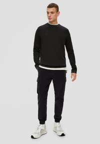 QS MET GARMENT WASH - Trui - schwarz