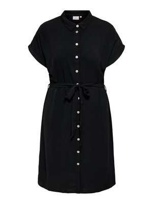 ONLY Carmakoma, CARMETTA S/S V-NECK SH DRESS WVN NOOS - Robe chemise - black