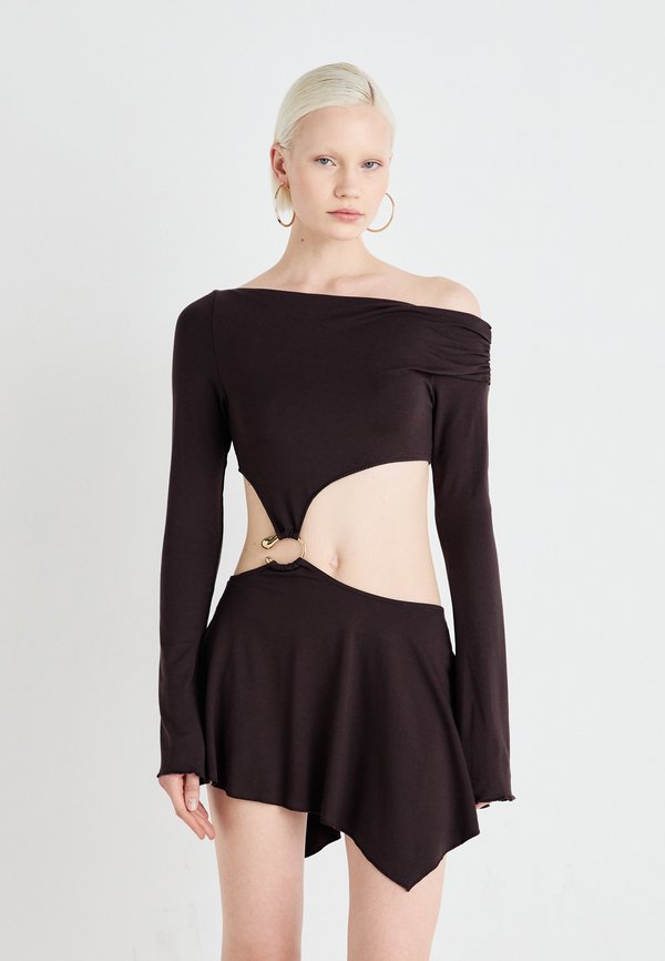 TRIM ASYMMETRIC DRESS - Jerseykleid