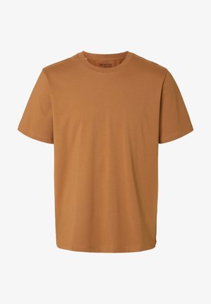 Selected, SLMASPEN ONECK TEE - Camiseta básica - ochre