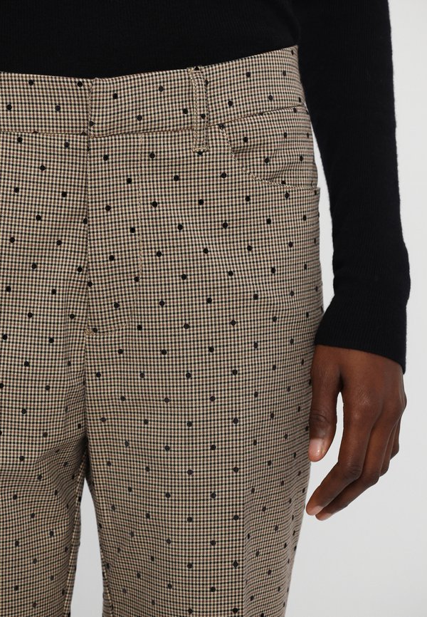 PISTOL CHECK DOTS - Trousers - camel3