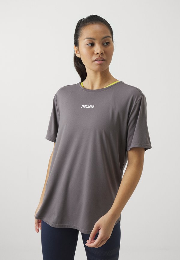 RELAXED TEE - Sports T-shirt - volcanic glass2