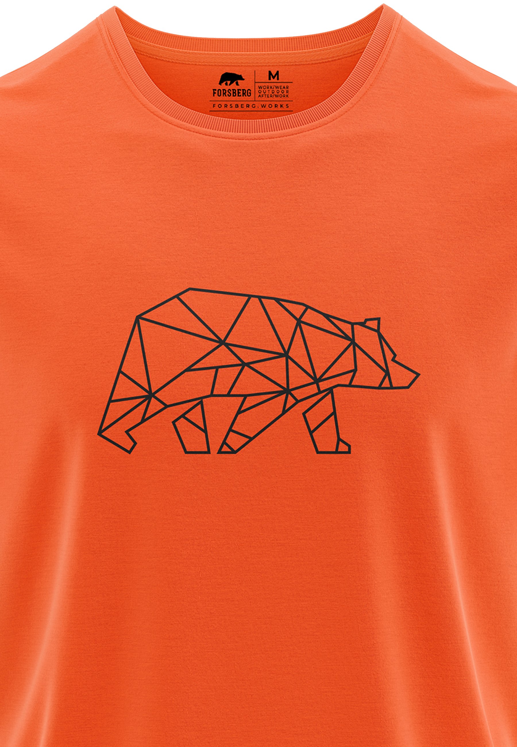 FORSBERG T-Shirt Mit Brustlogo – Polygondesign & Taillierter Schnitt