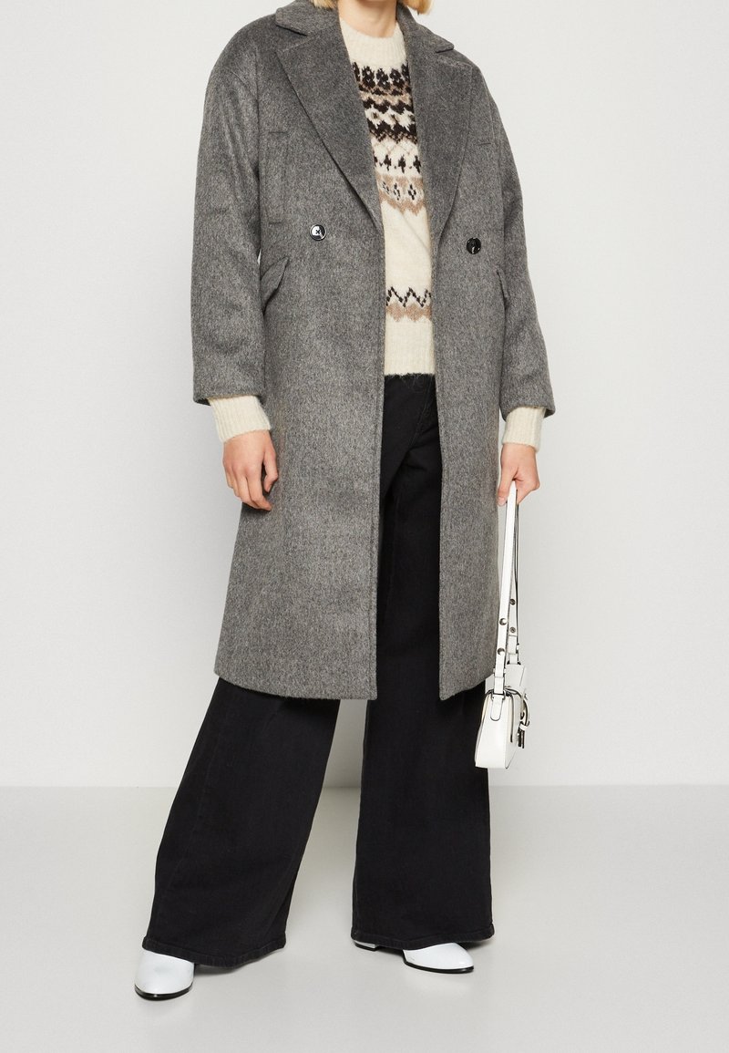 Even&Odd Manteau classique mottled grey/gris chiné (Seconde