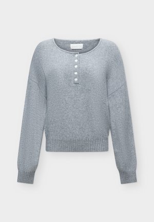 Abercrombie & Fitch, CAPSULE HENLEY SUNDAY SWEATER - Pullover - grey