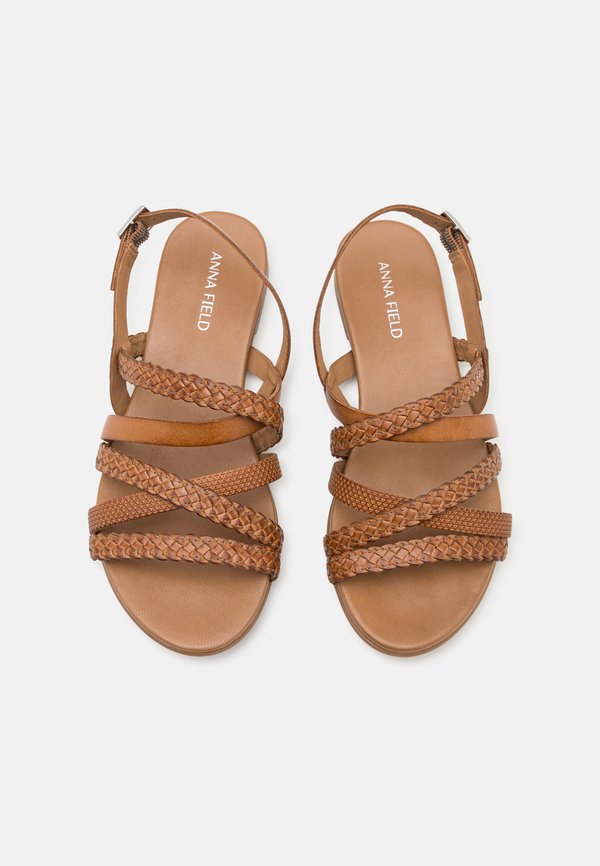 LEATHER - Sandals - cognac2