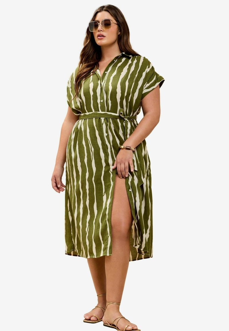 Lipsy PLUS SIZE FIT MIDI - Abito a camicia - green